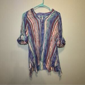 Grand & Greene Colorful Striped Blouse | Size Small | NWT